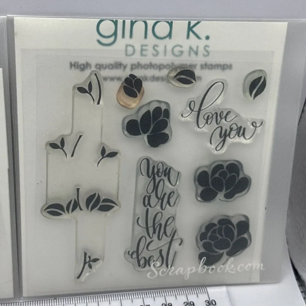 Gina K Designs Mini 4x4 photopolymer stamp sets lot Blossom Spring Greetings